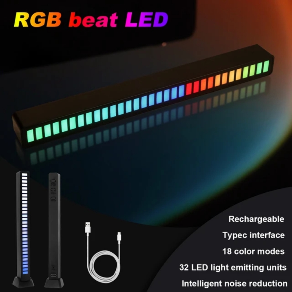RGB Music Sound Control LED Strip Light Bluetooth App Pickup Voice Activated